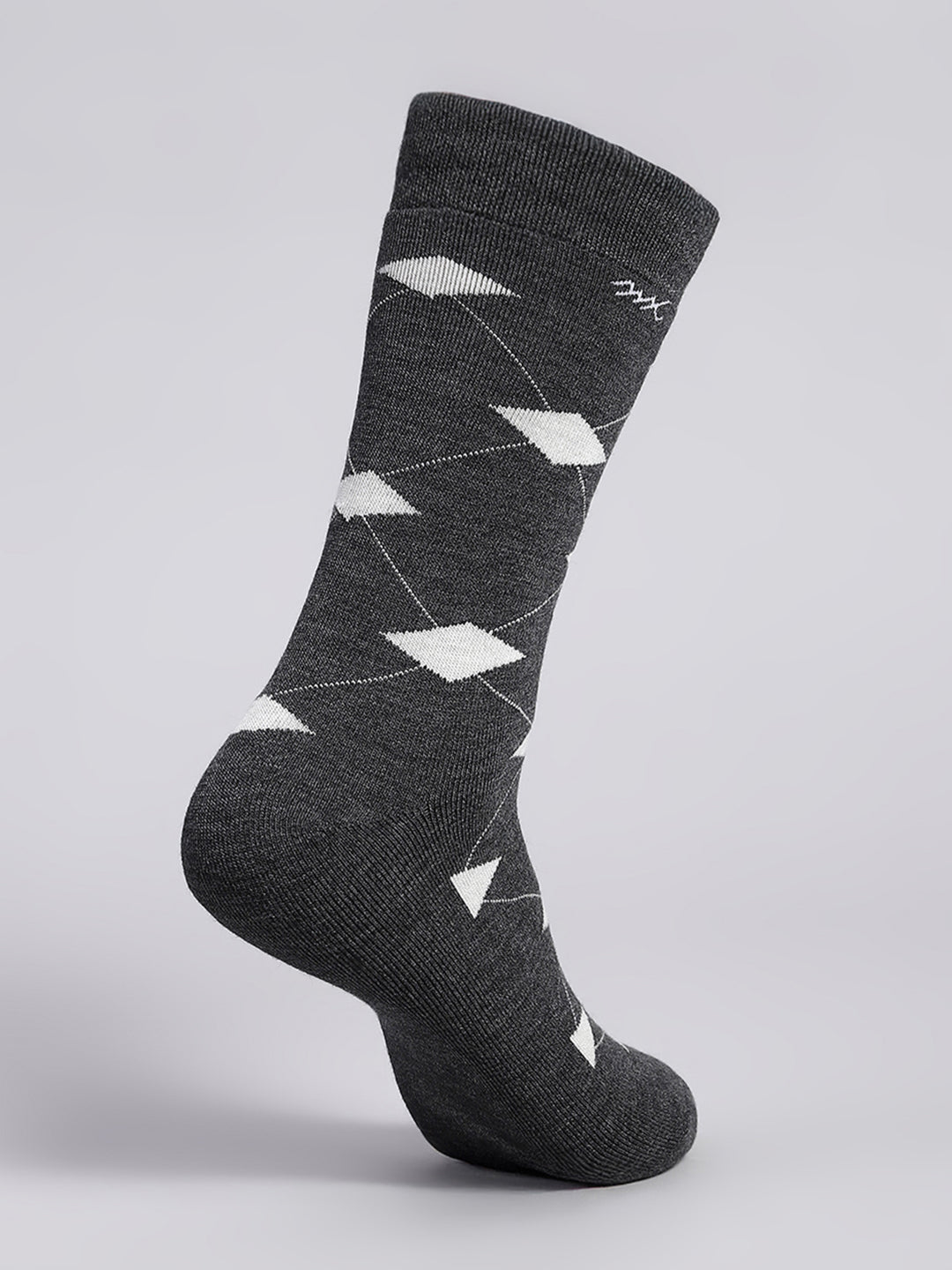 Men Wool blend Self Design Calf Length Socks (Pack of 2)