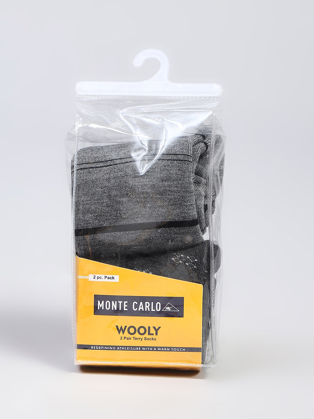 Men Wool blend Self Design Calf Length Socks (Pack of 2)
