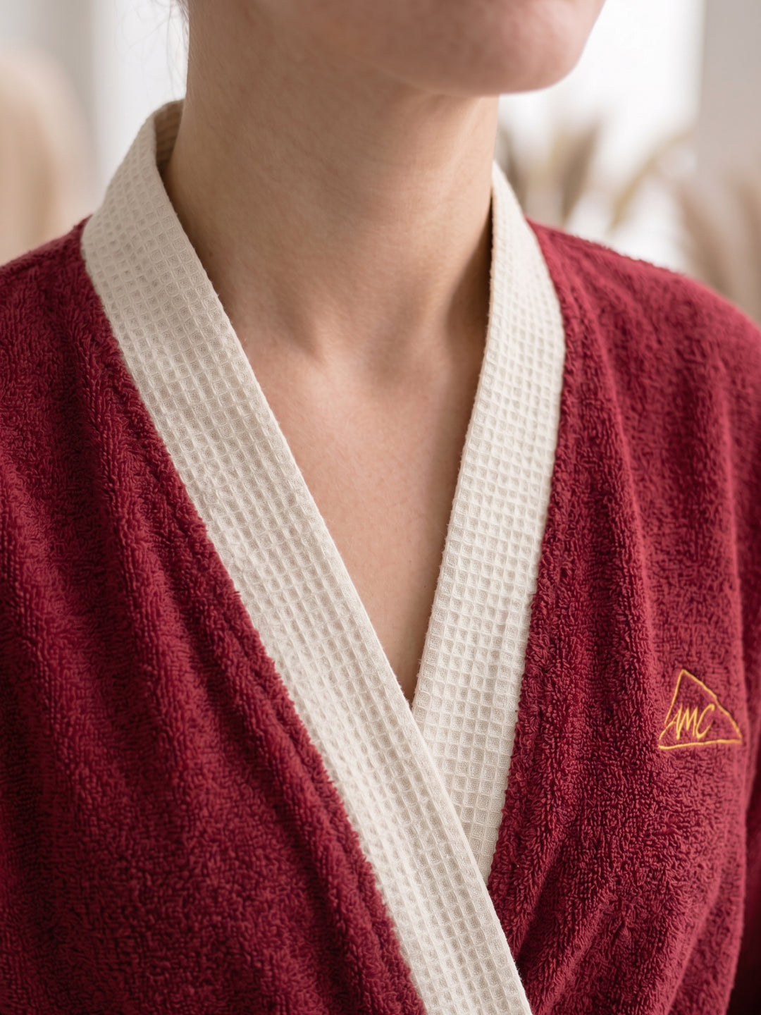 Monte Carlo Unisex Knee Length Solid Cotton Bath Robe 380 GSM with Belt and Pockets