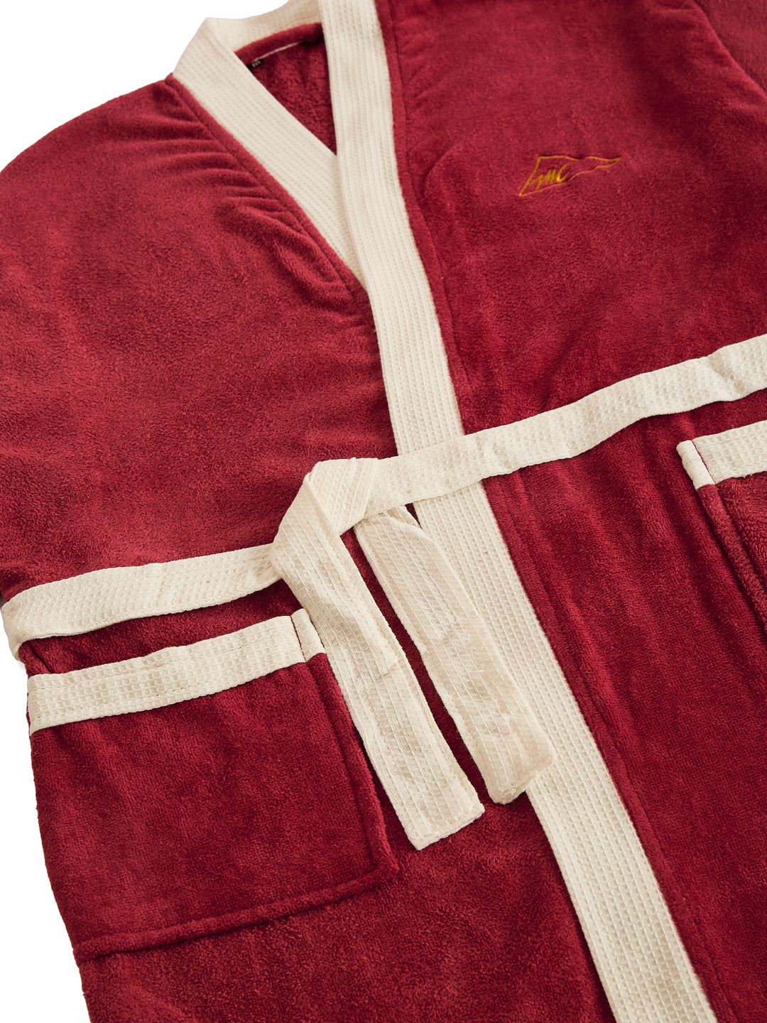 Monte Carlo Unisex Knee Length Solid Cotton Bath Robe 380 GSM with Belt and Pockets