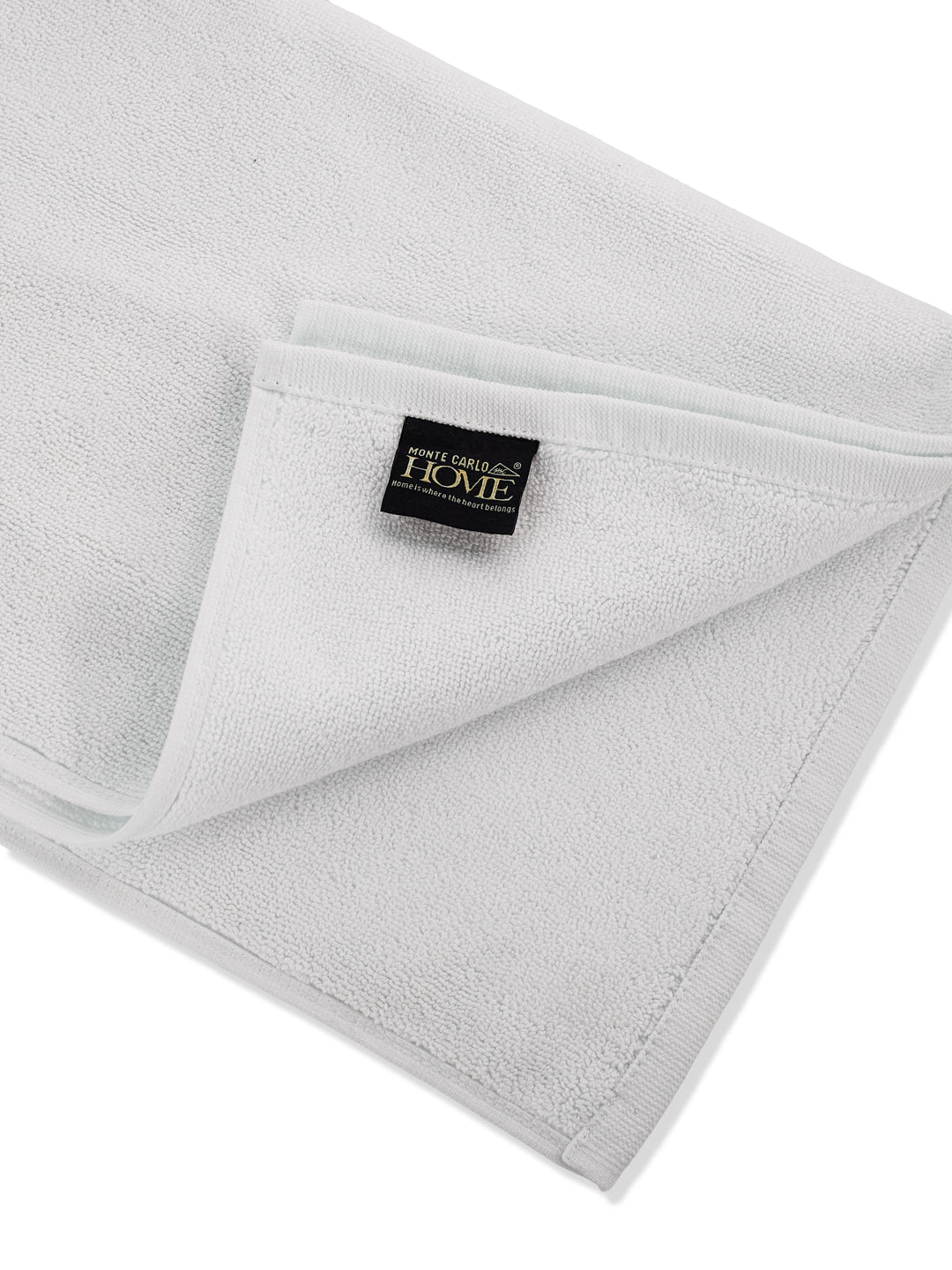 Monte Carlo White Solid Cotton 860 GSM Soft and Absorbent Anti-Skid Bath Mat (Pack of 2)