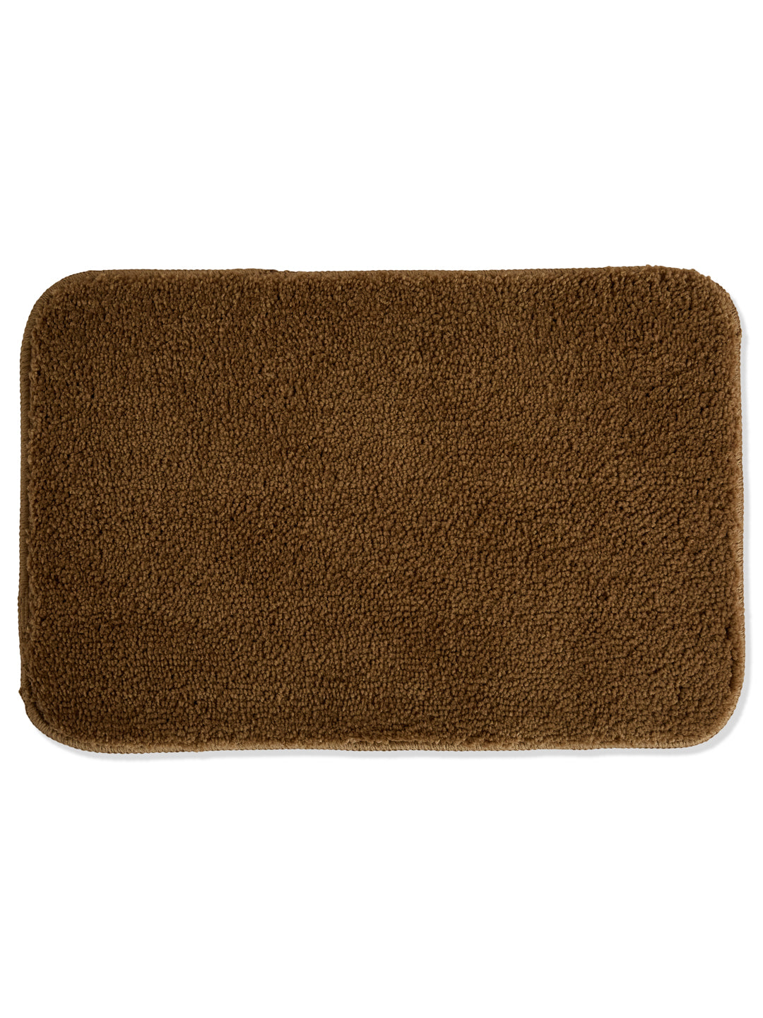 Monte Carlo Brown Solid Polyester 2000 GSM Soft and Absorbent Anti-Skid Bath Mat