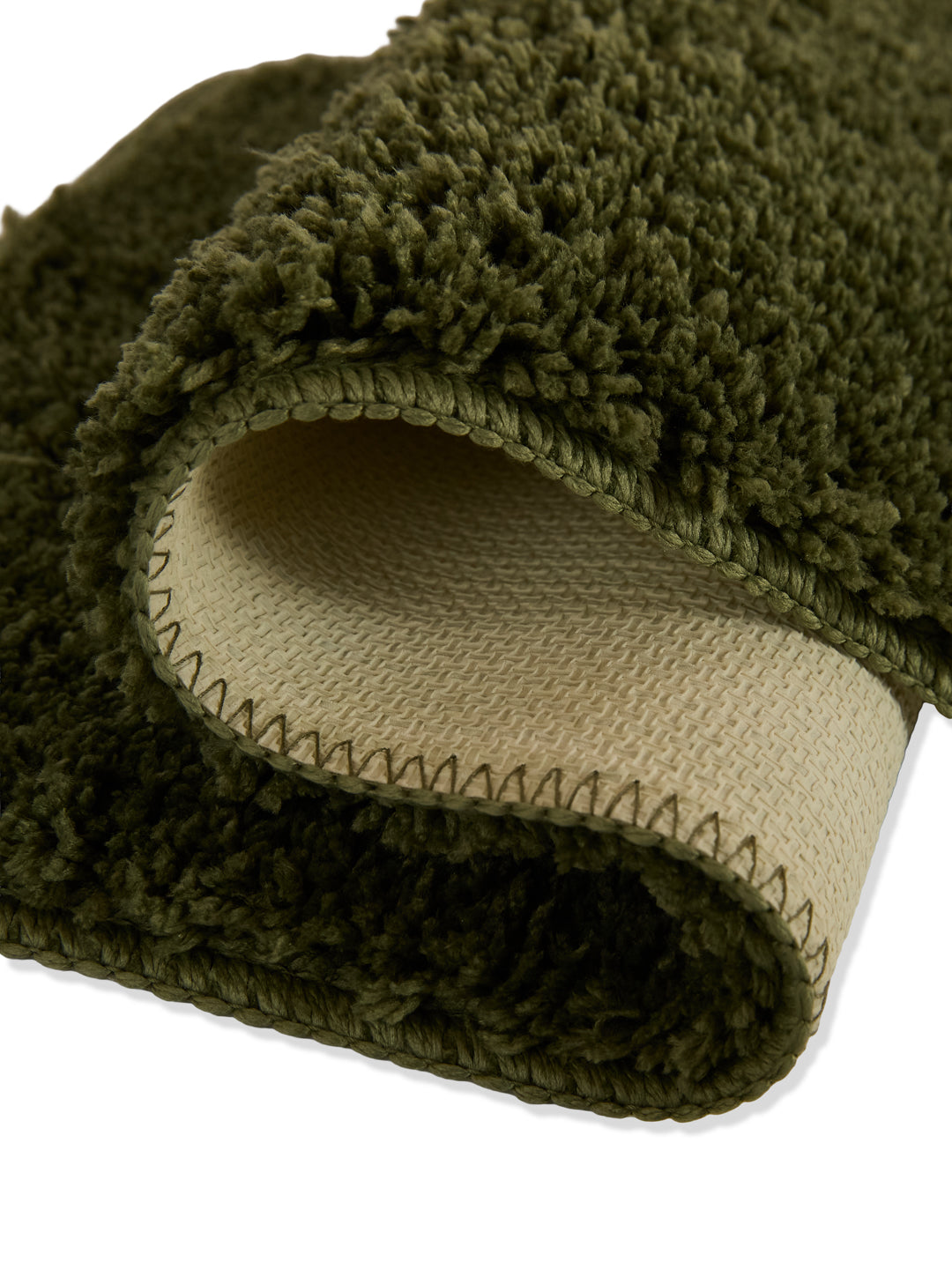 Monte Carlo Olive Solid Polyester 2000 GSM Soft and Absorbent Anti-Skid Bath Mat