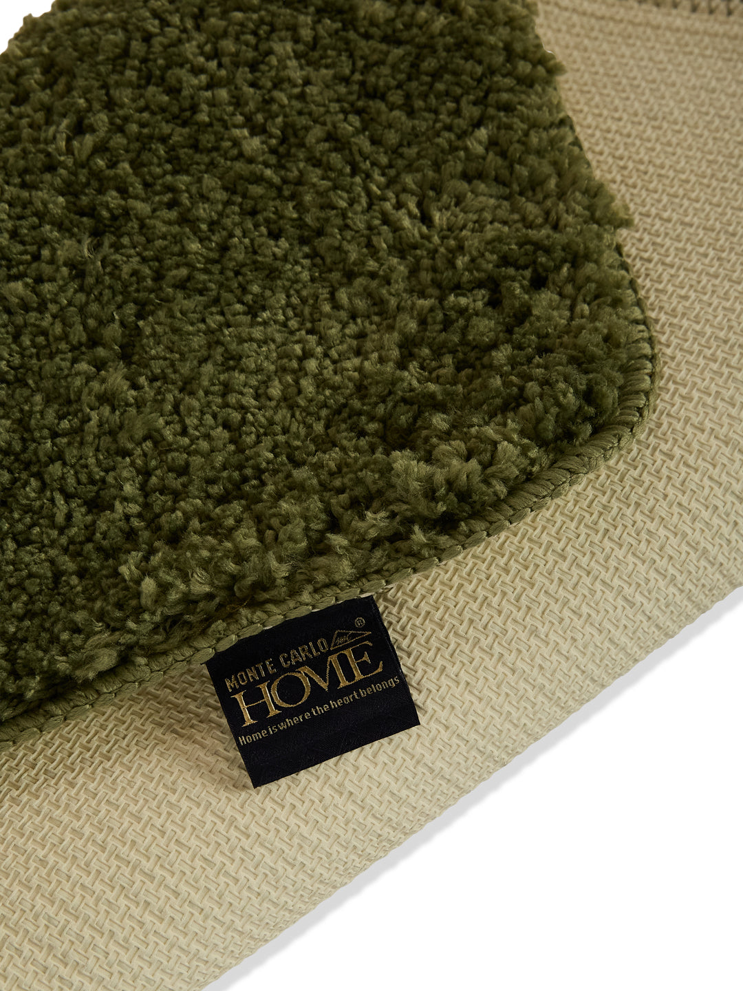 Monte Carlo Olive Solid Polyester 2000 GSM Soft and Absorbent Anti-Skid Bath Mat