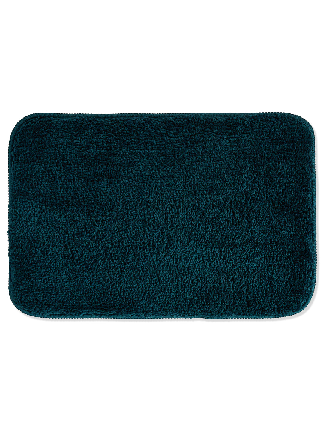 Monte Carlo Teal Blue Solid Polyester 2000 GSM Soft and Absorbent Anti-Skid Bath Mat