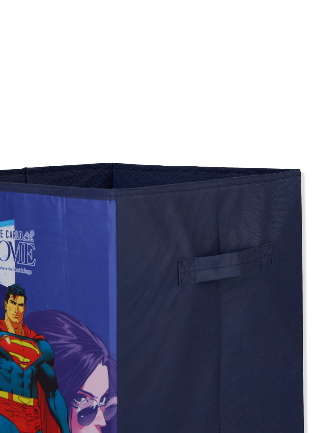 Monte Carlo Cartoon Print Polyester Foldable Laundry Storage Bag with Lid