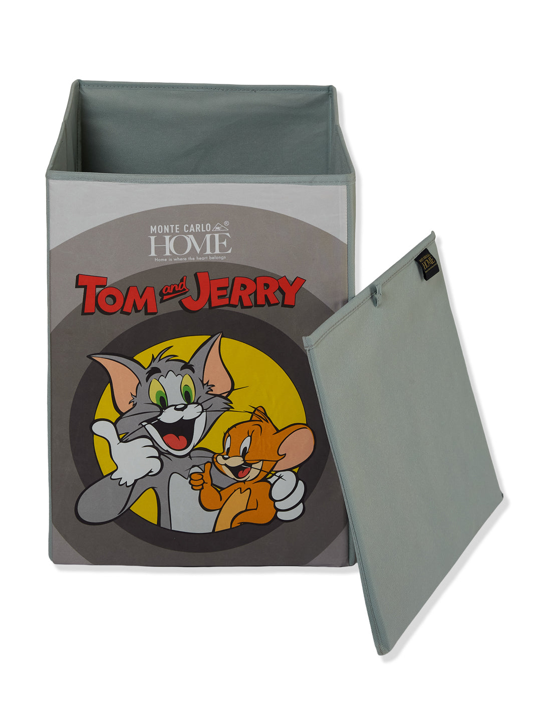 Monte Carlo Cartoon Print Polyester Foldable Laundry Storage Bag with Lid