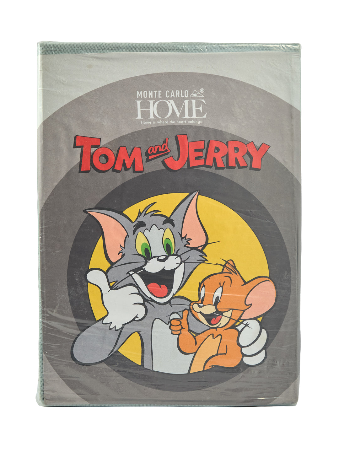 Monte Carlo Cartoon Print Polyester Foldable Laundry Storage Bag with Lid