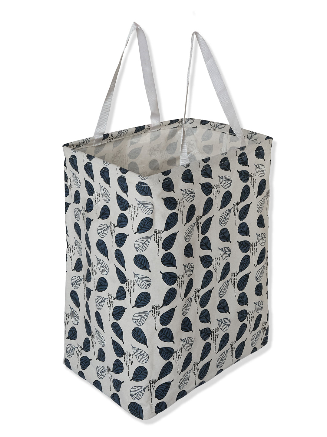Monte Carlo Leaf Print Cotton Laundry Storage Bag with Handles