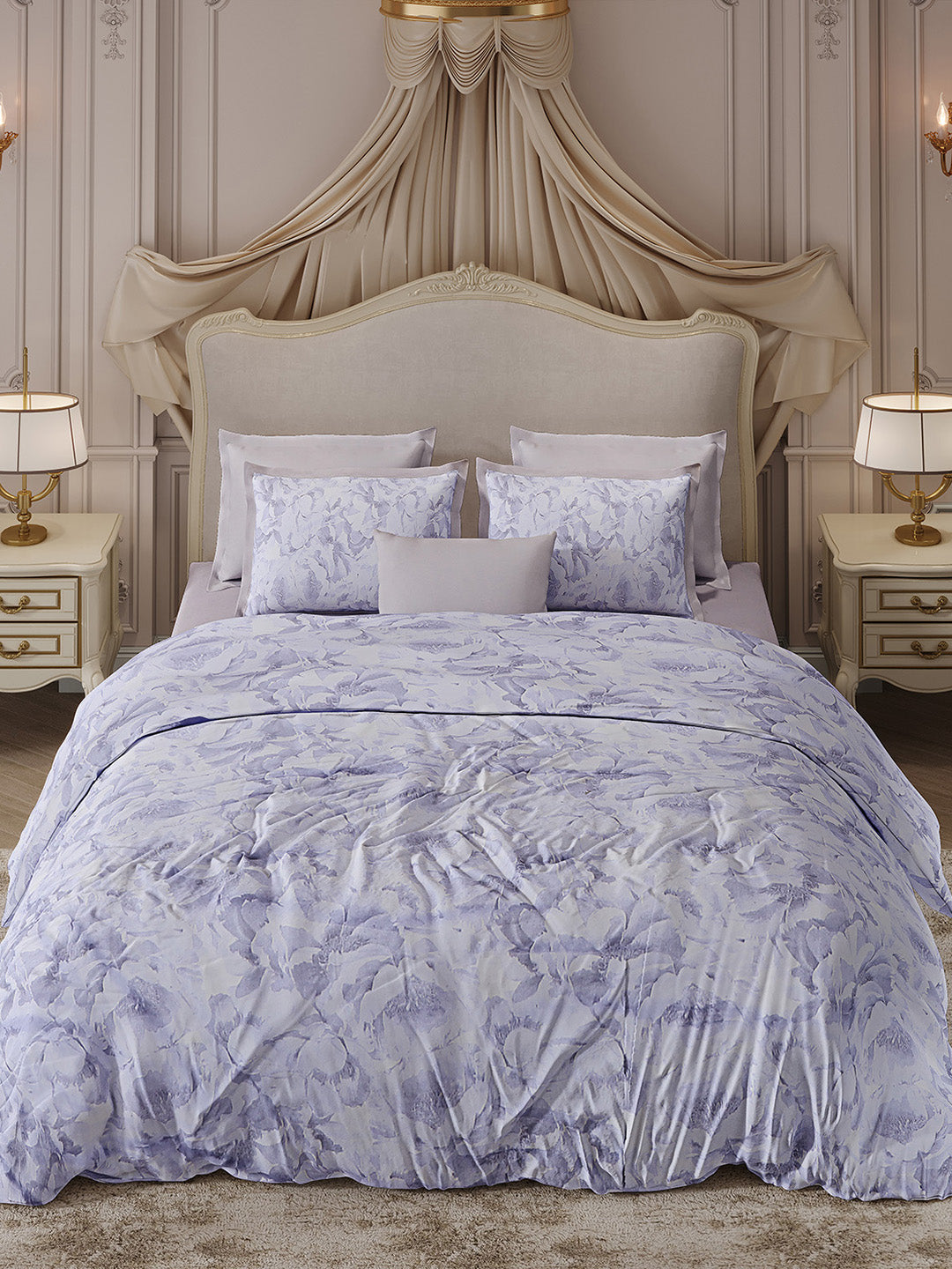 300 TC Cotton King Size Luxury 7 Pc Bedding Set (Heritage)