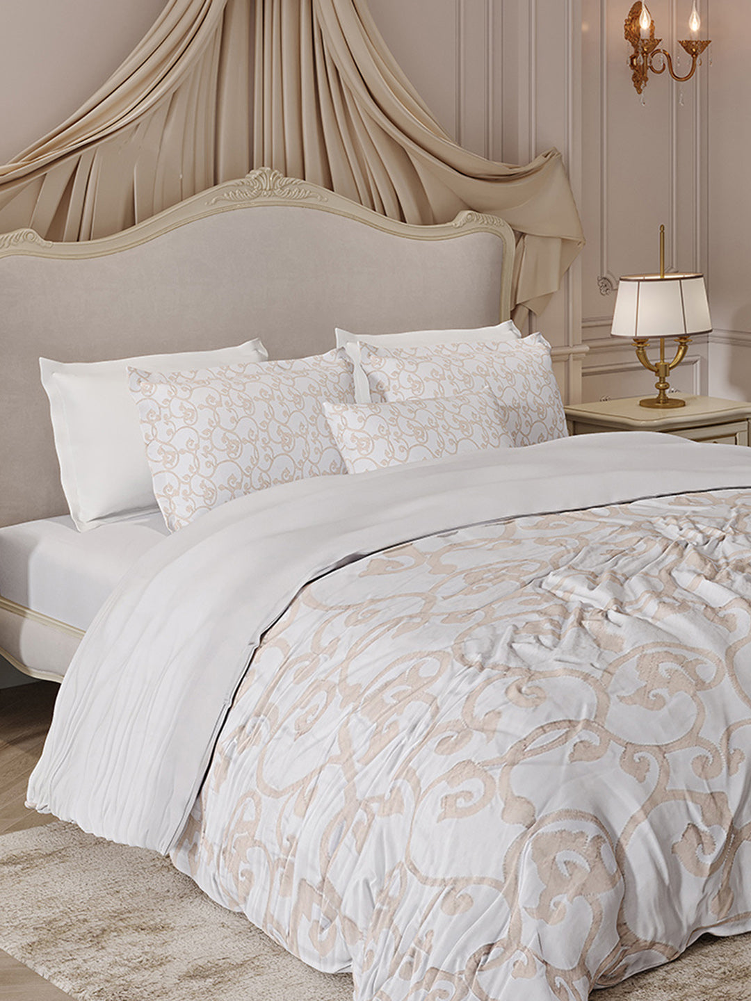 400 TC Cotton King Size Luxury 10 Pc Bedding Set (Matrix)