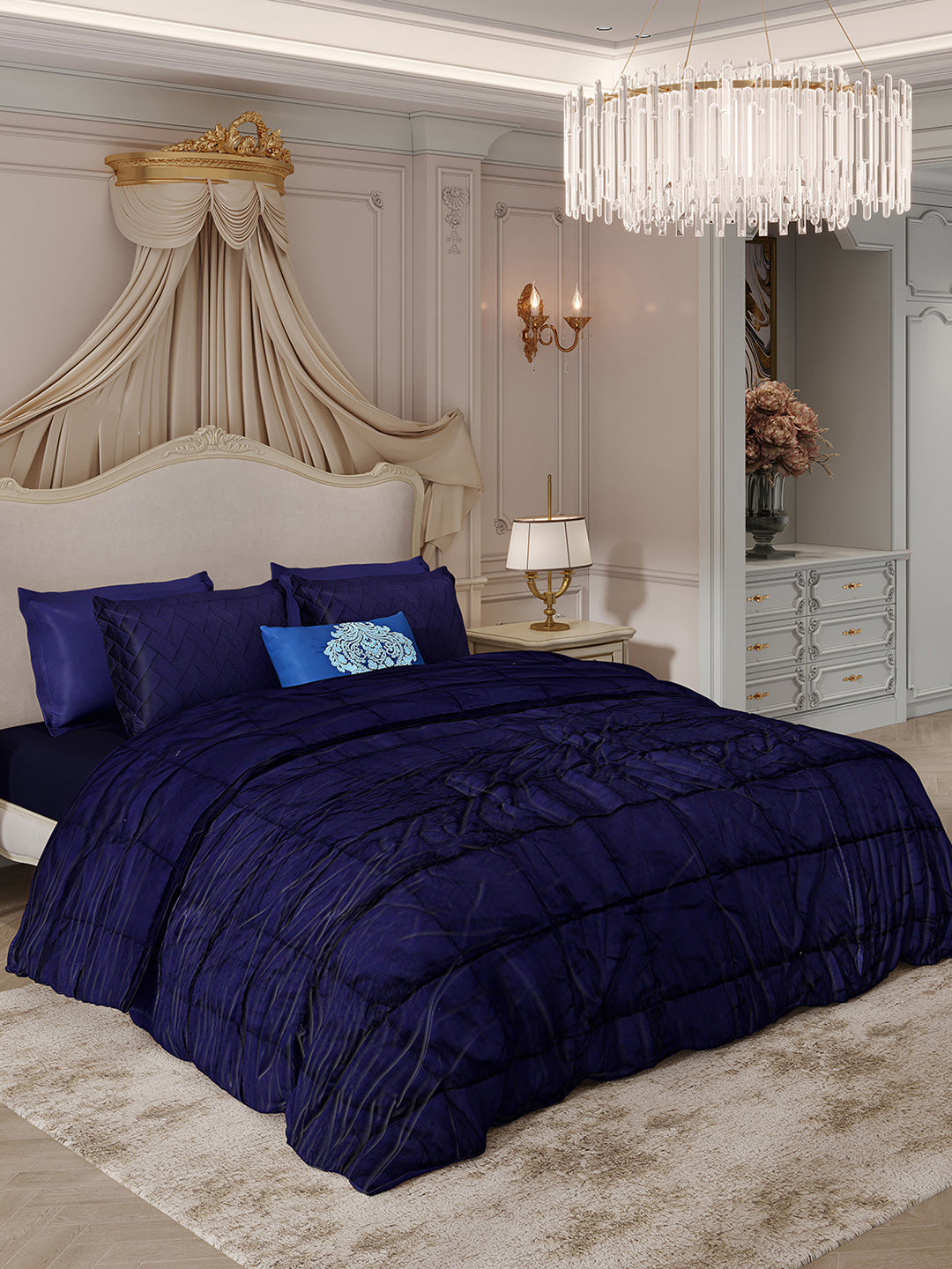 300 TC Cotton King Size Luxury 11 Pc Bedding Set (Trousseau)