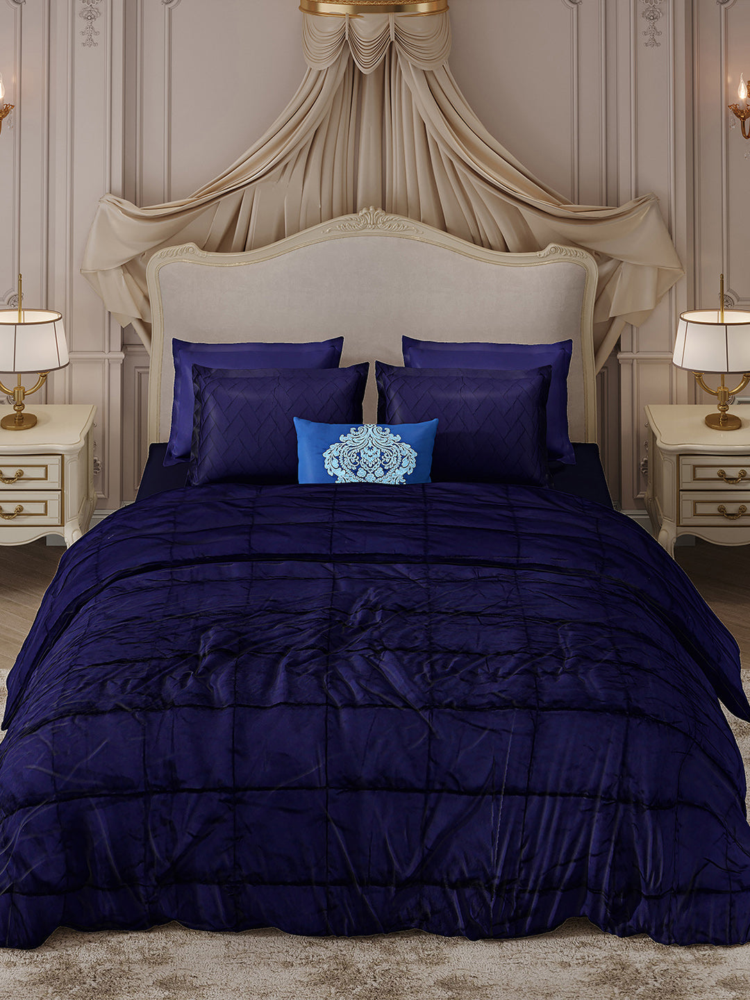 300 TC Cotton King Size Luxury 11 Pc Bedding Set (Trousseau)