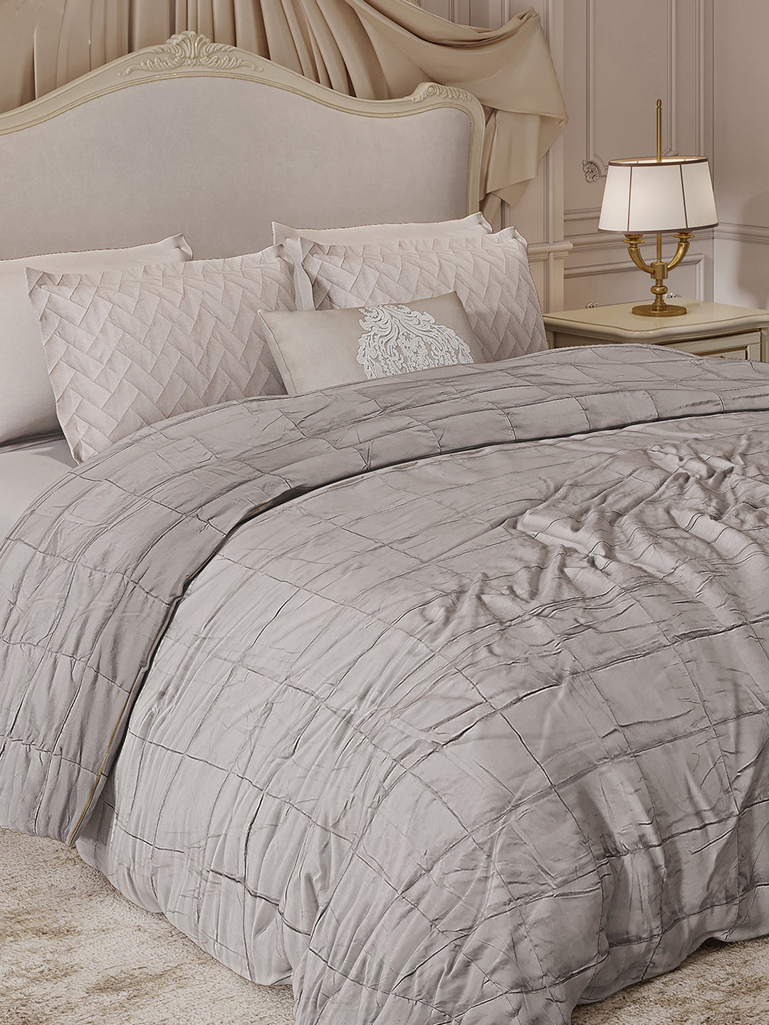 300 TC Cotton King Size Luxury 11 Pc Bedding Set (Trousseau)