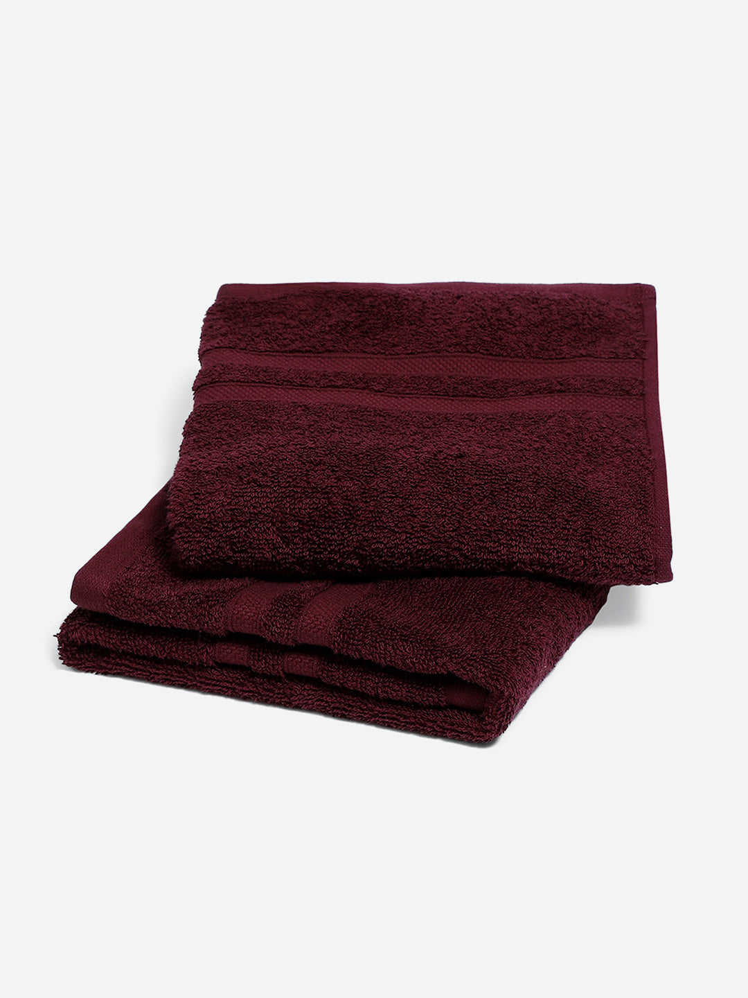 Brown Cotton 525 GSM Hand Towels (Pack of 2)