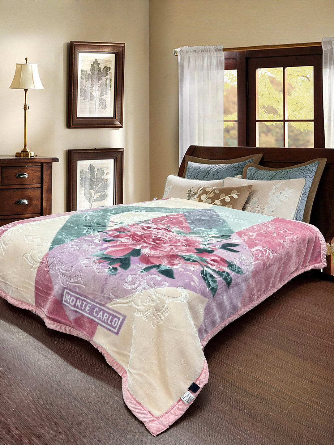 Monte Carlo Printed Double Bed 2 Ply Mink Blanket