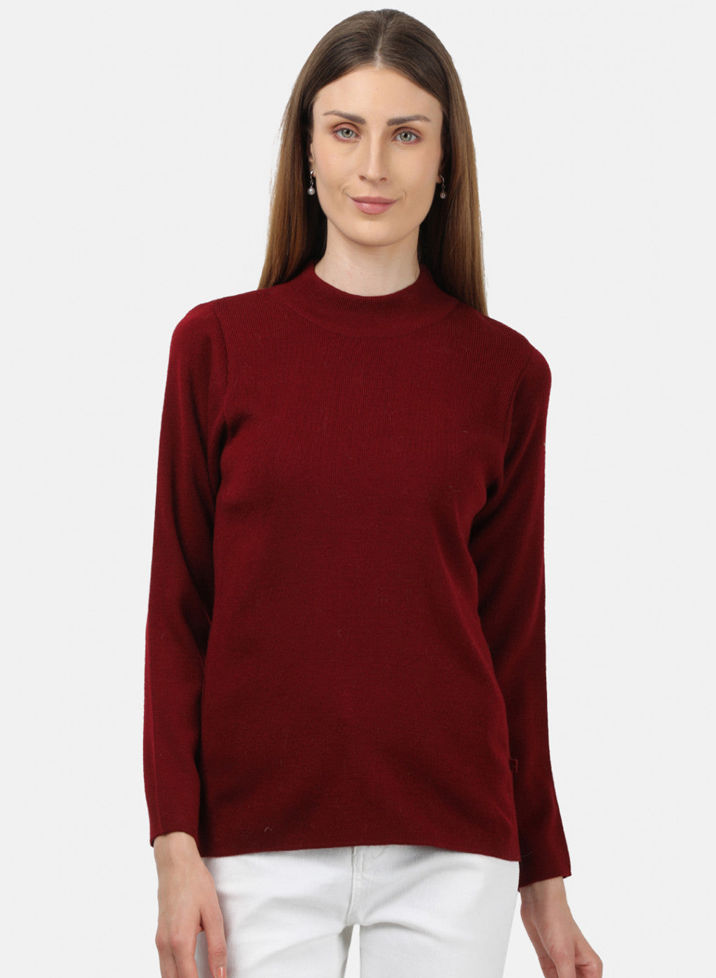 Women Maroon Solid Sceavy