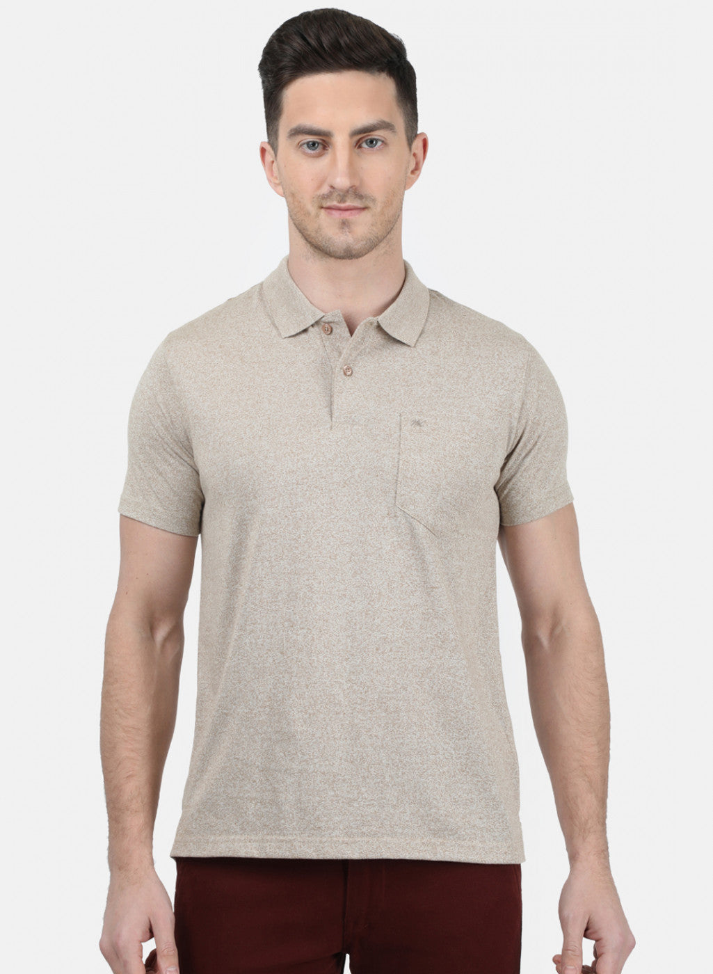 Mens Khaki Plain T-Shirt