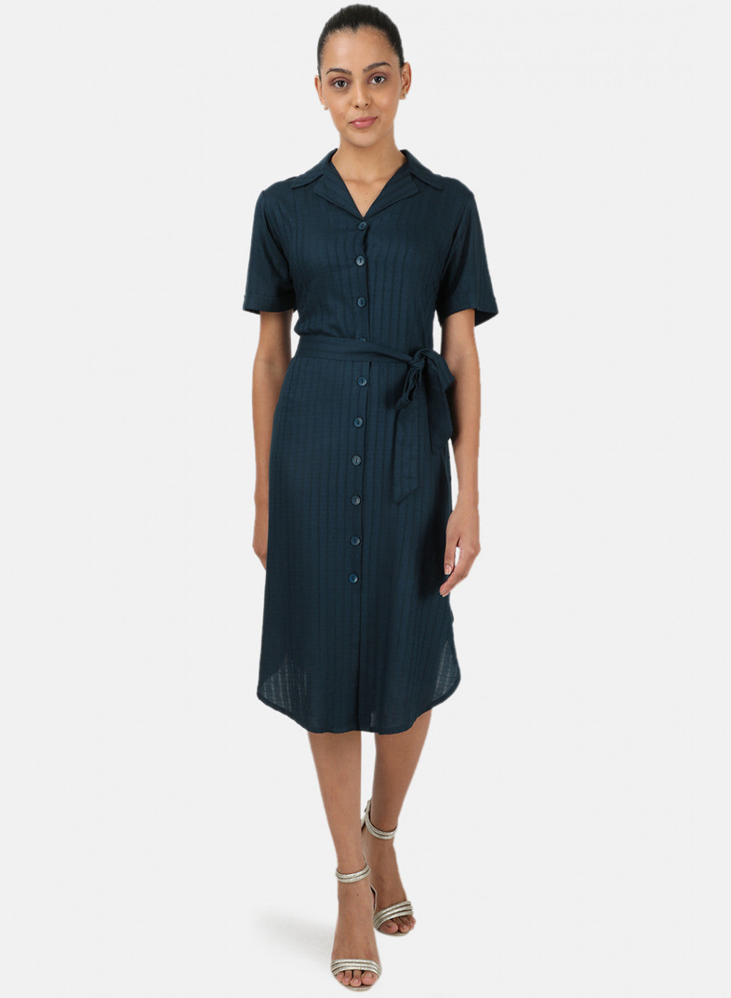 Womens Blue Self Tunic