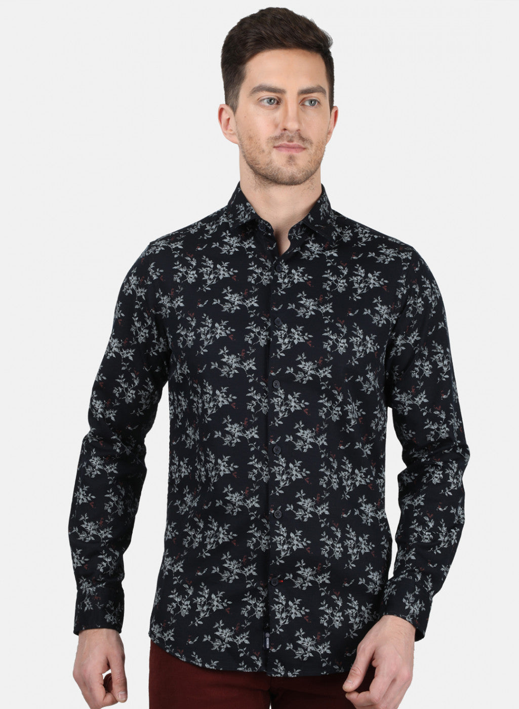 Mens NAvy Blue Printed Shirt