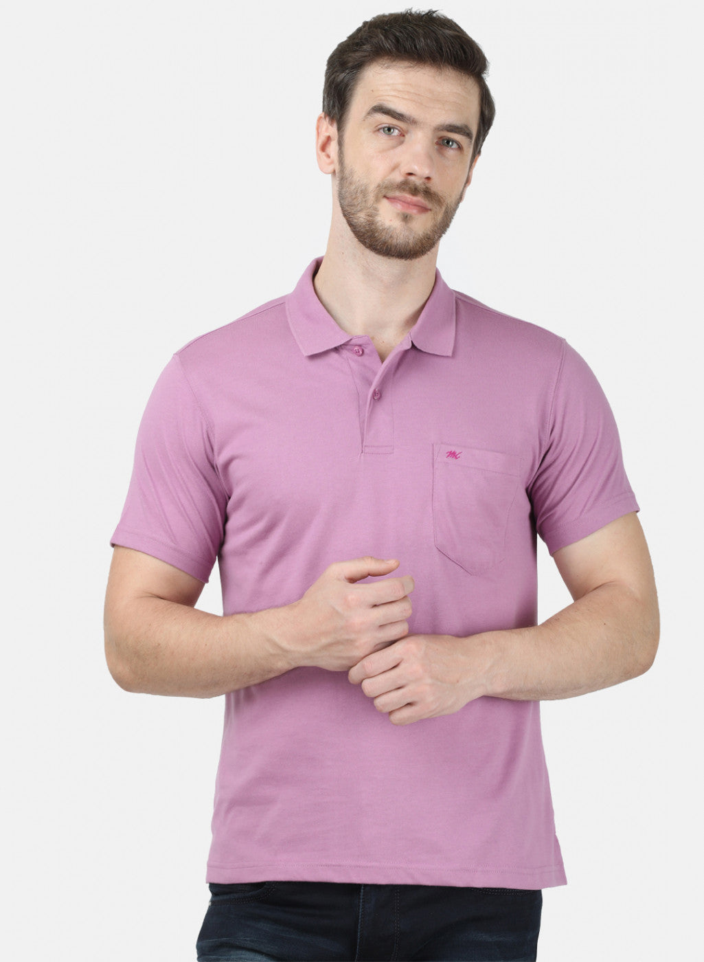 Mens Purple Plain T-Shirt