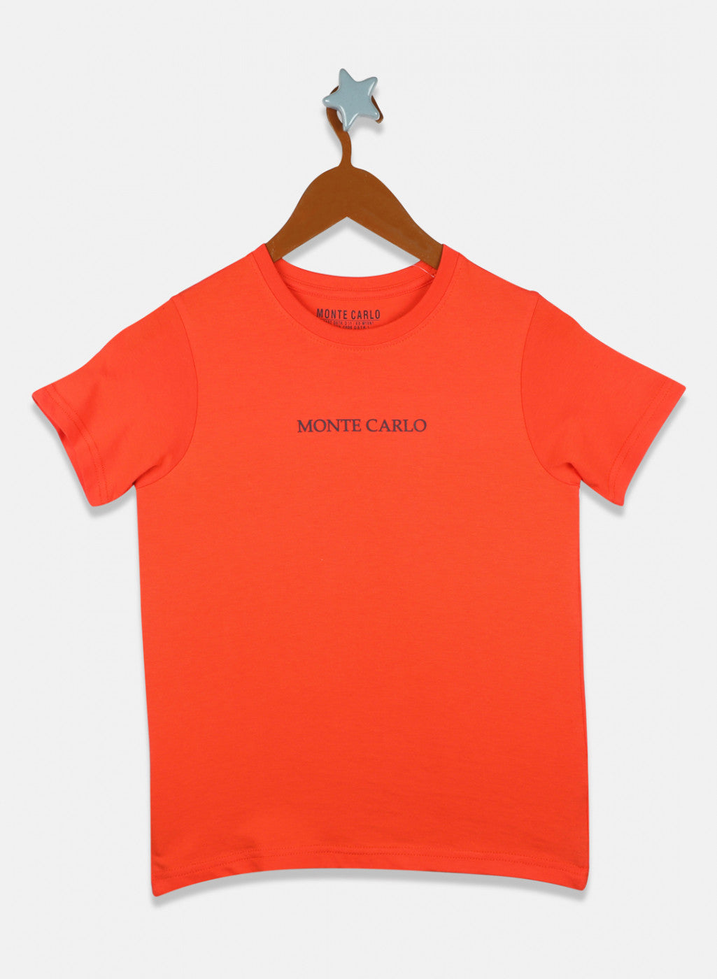 Boys Orange Plain T-Shirt