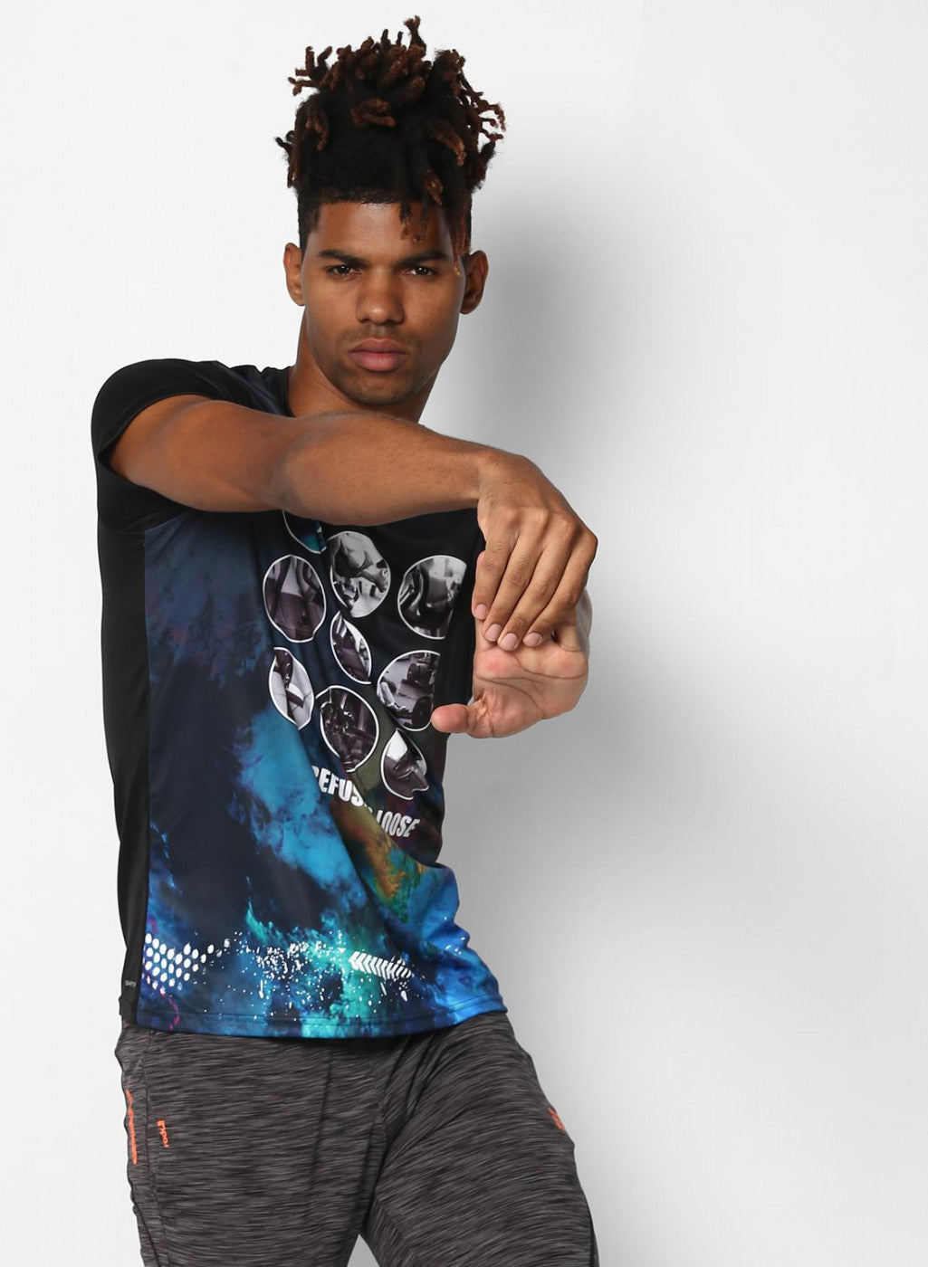 Rock.it Black Round Neck Smart Fit T-Shirt