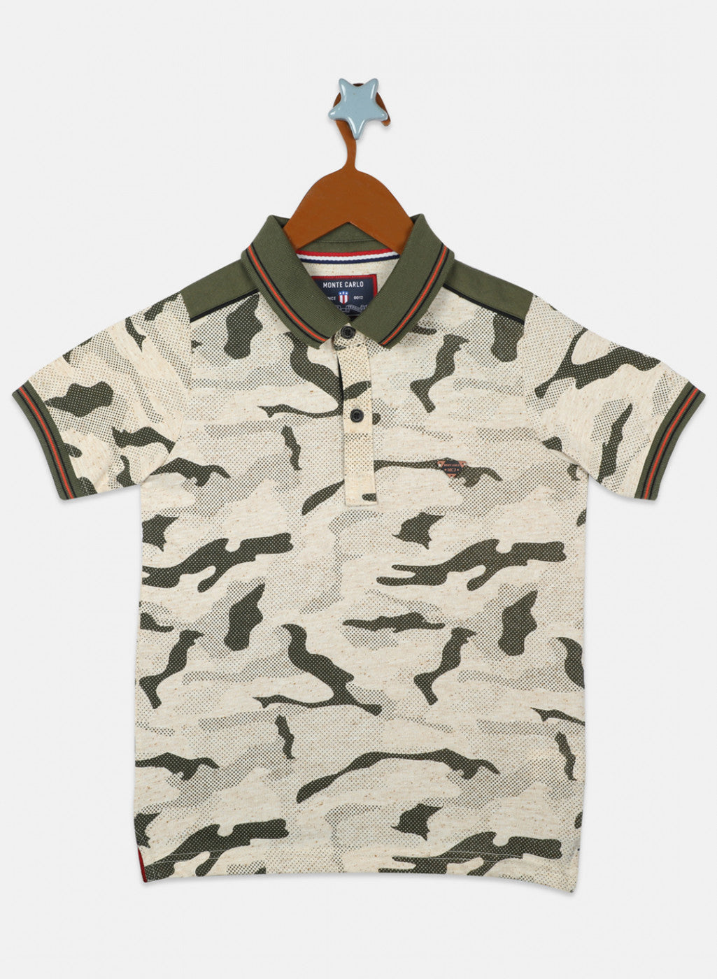 Boys Light Brown Printed T-Shirts