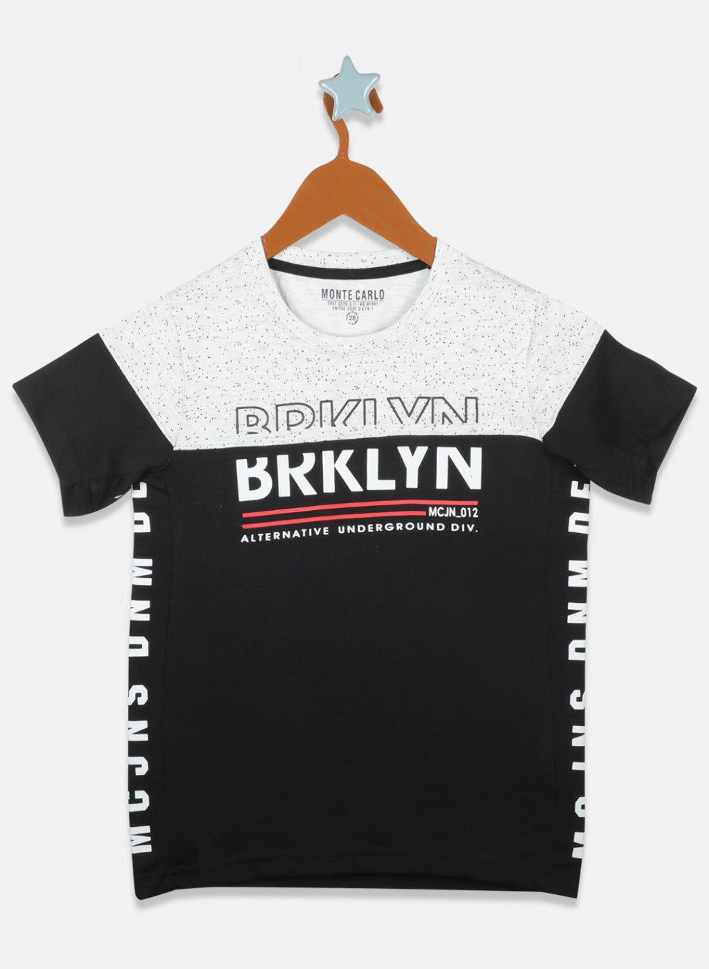 Boys Black & Grey Printed T-Shirts