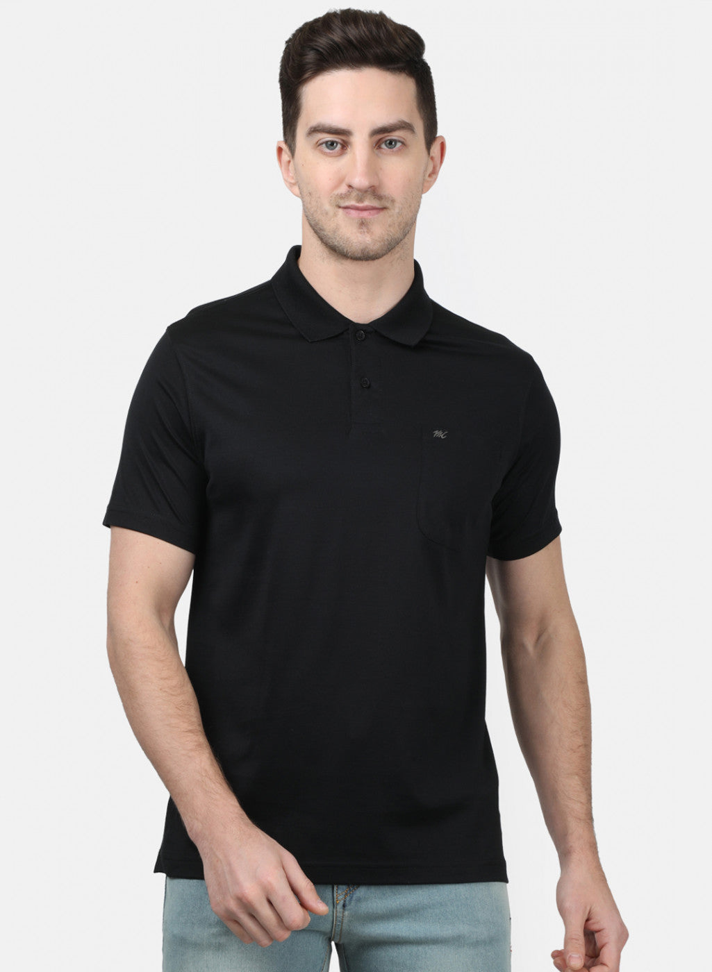 Mens Black Plain T-Shirts