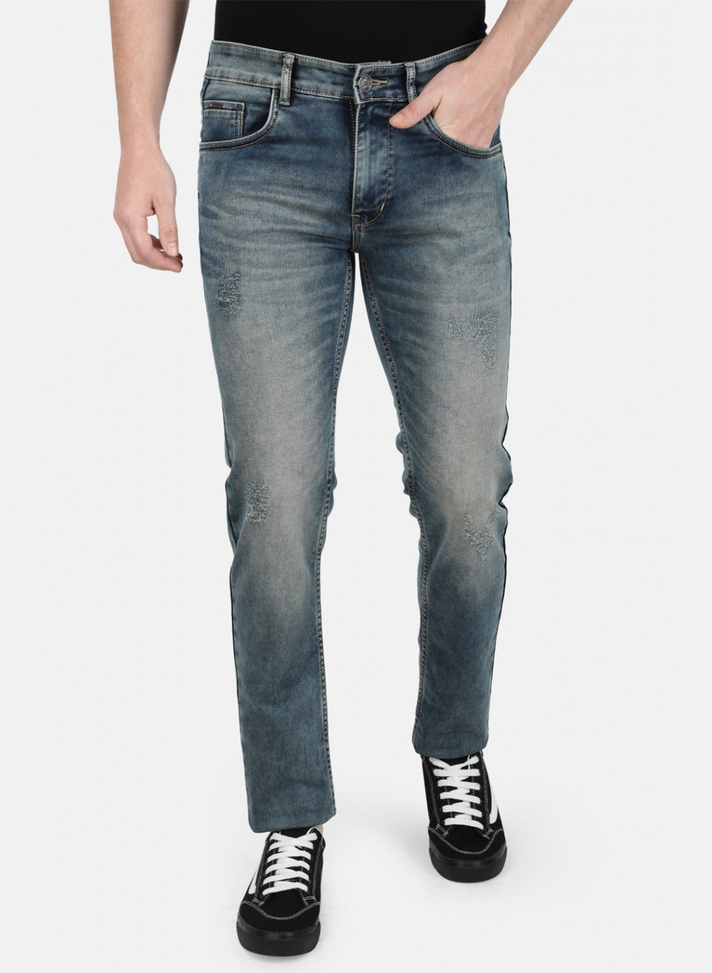 Mens Blue Narrow Denim