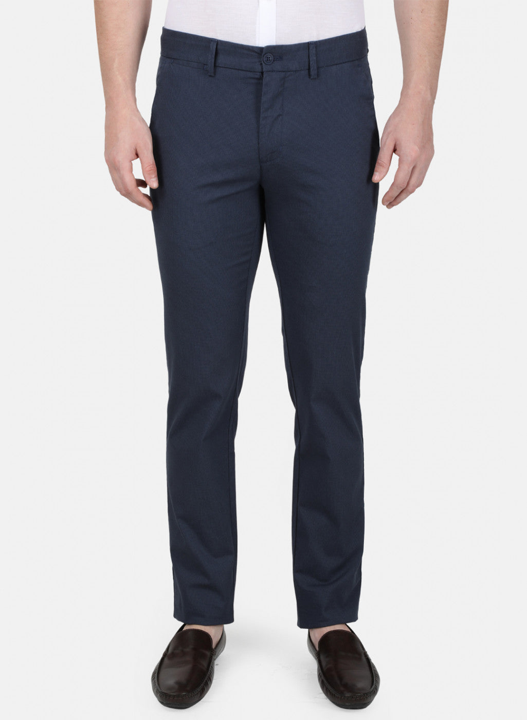 Mens Blue Slim Trouser