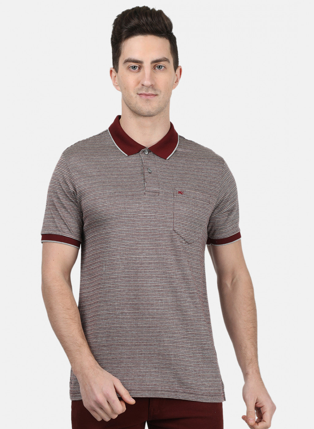 Mens Maroon Stripe T-Shirt