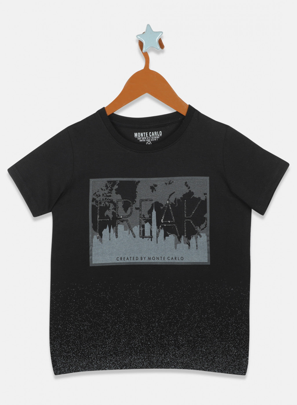 Boys Black Printed T-Shirts