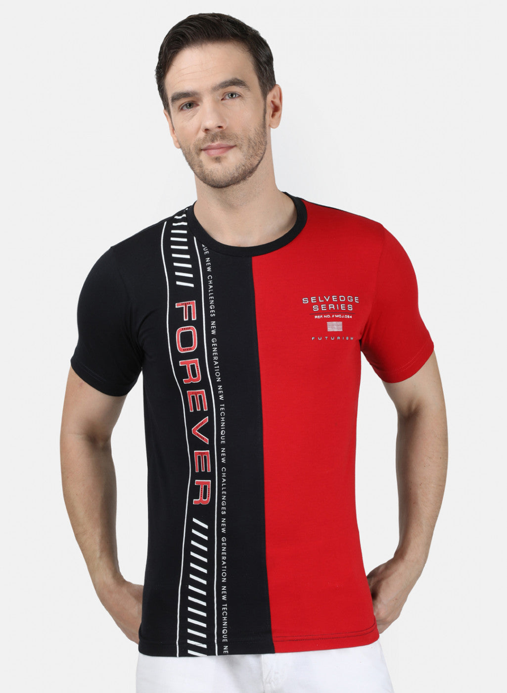 Mens Red Printed T-Shirt