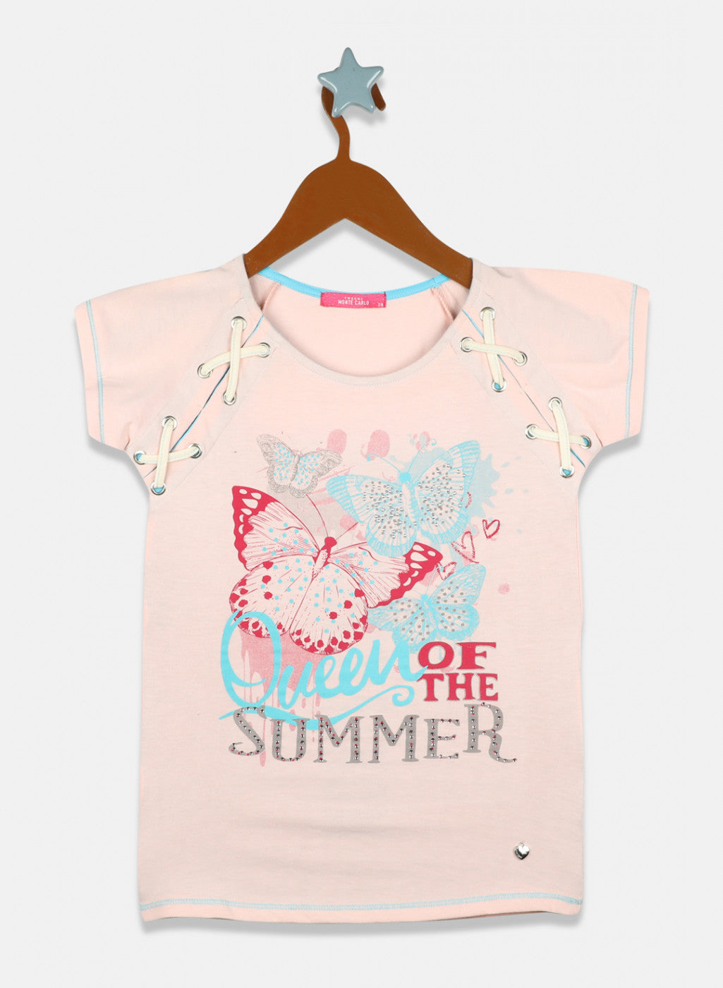 Girls Pink Printed Top