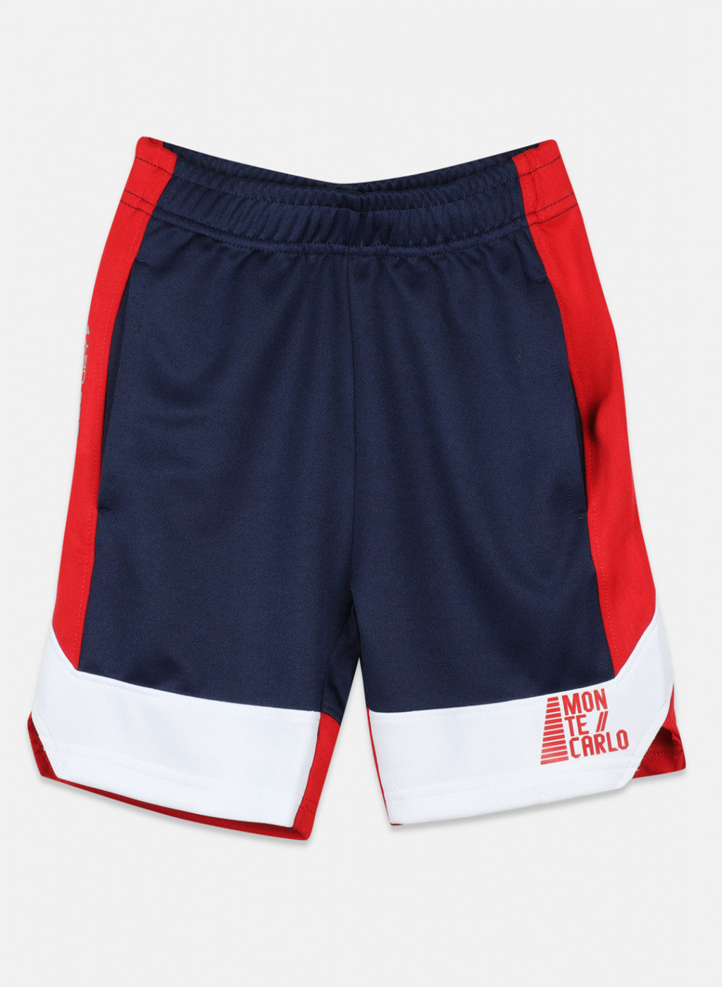Boys Navy Blue Printed Bermuda