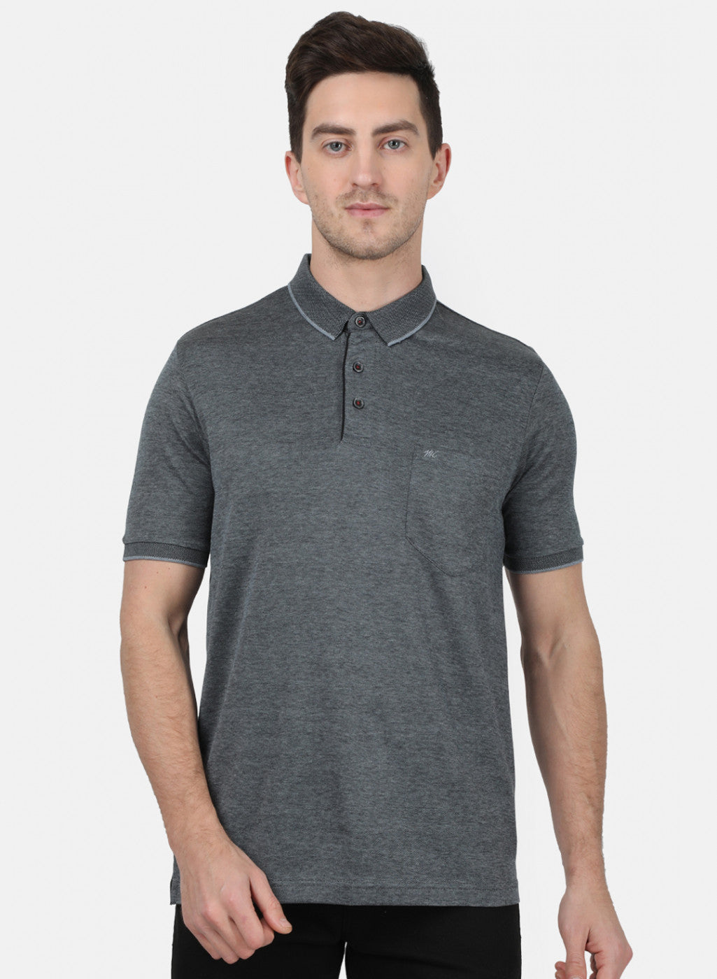 Mens Grey Plain T-Shirt
