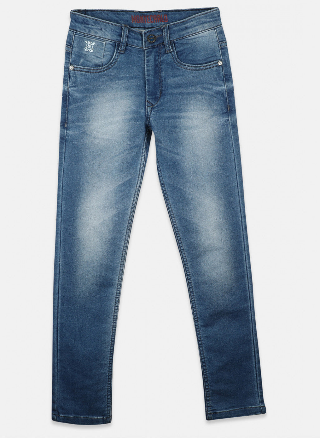 Montero Men's Blue Modern Boot Denim Jeans-MON 39503 main image 1