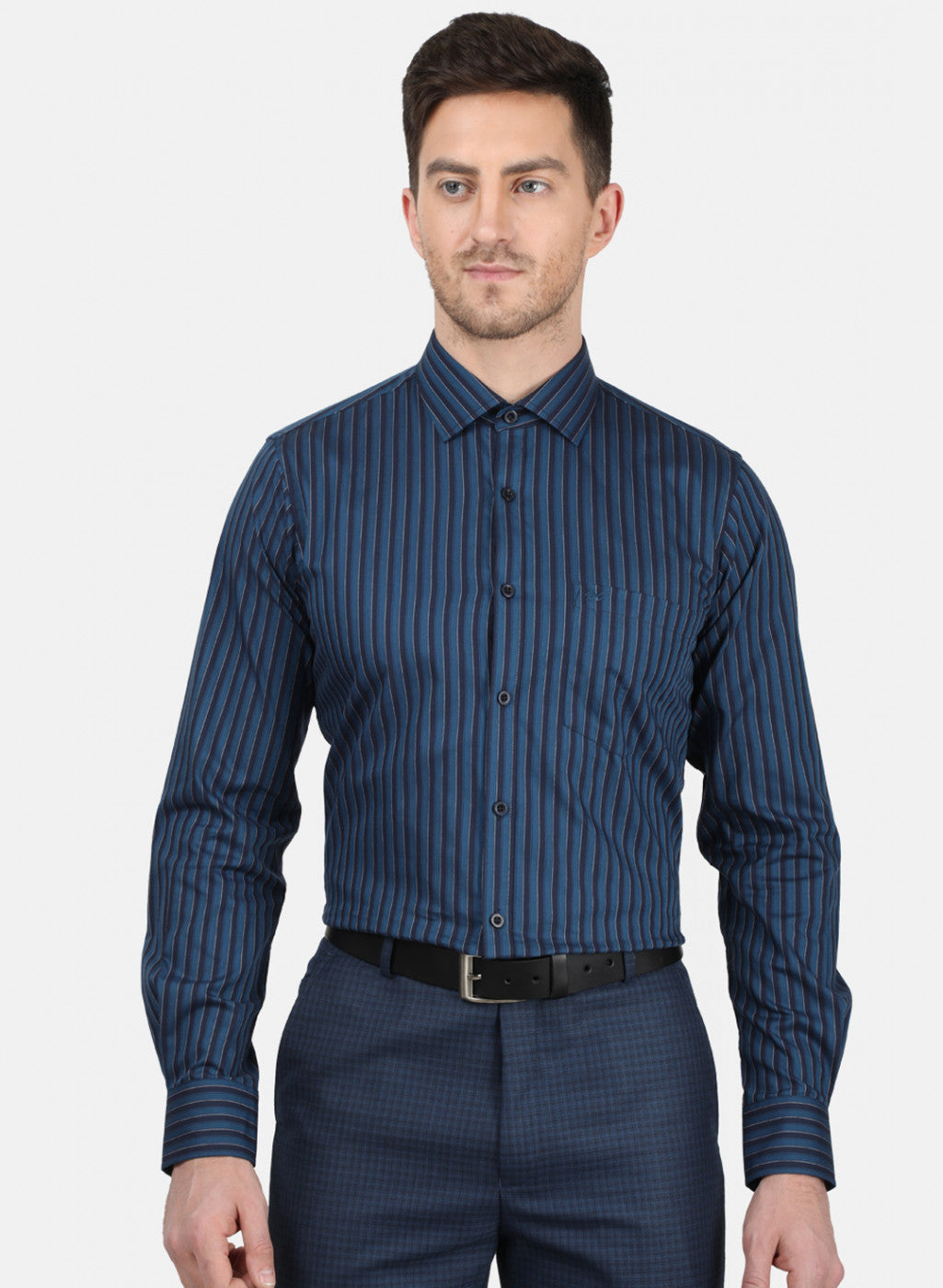 Mens Blue Stripe Shirt