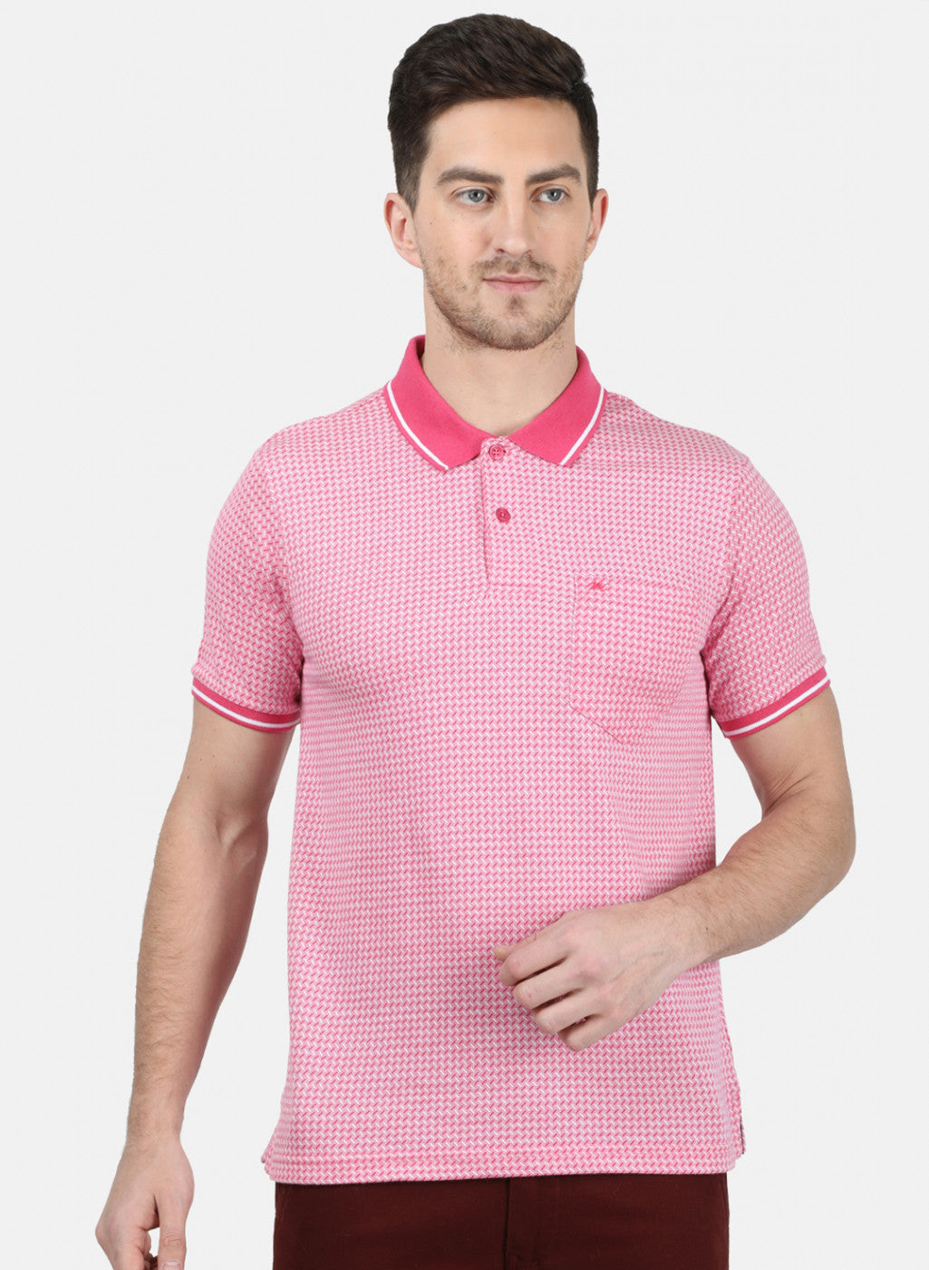 Mens Pink Stripe T-Shirt