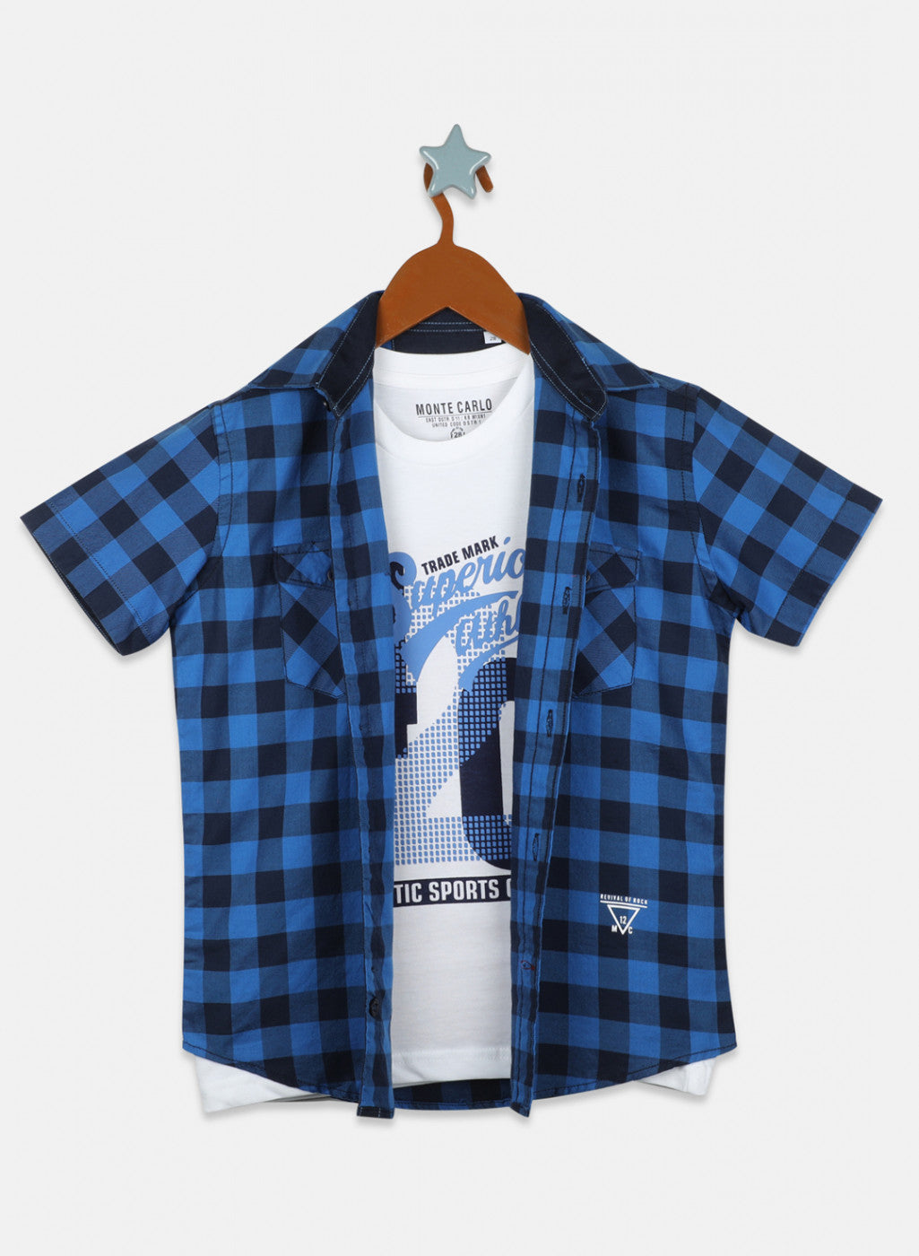 Boys Royal Blue Check Shirt