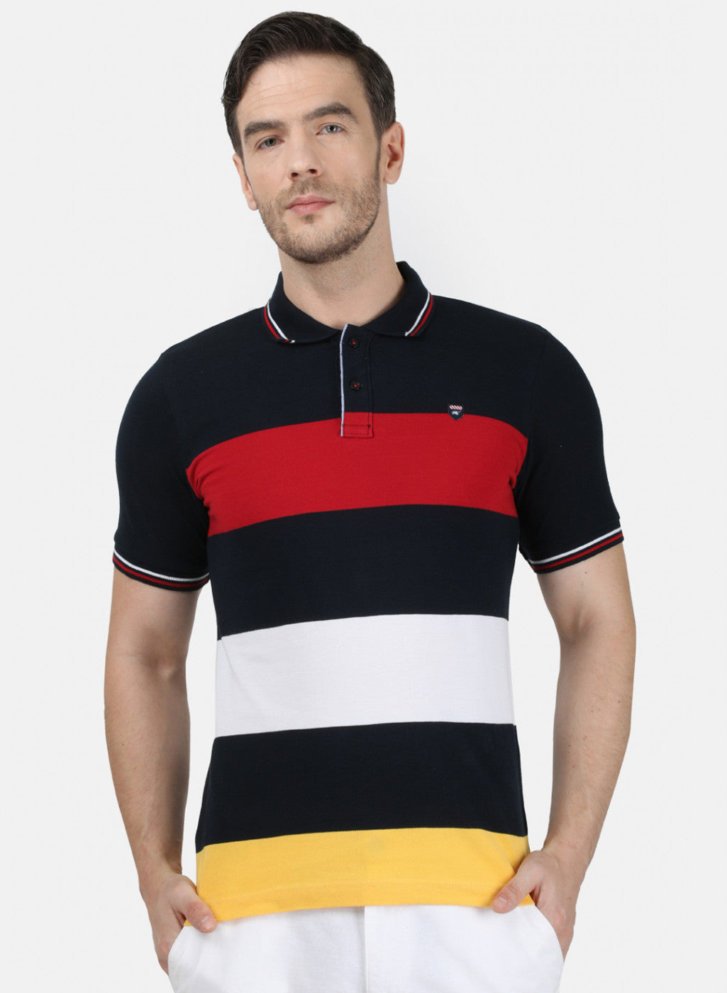 Mens Multi Color Stripe T-Shirt