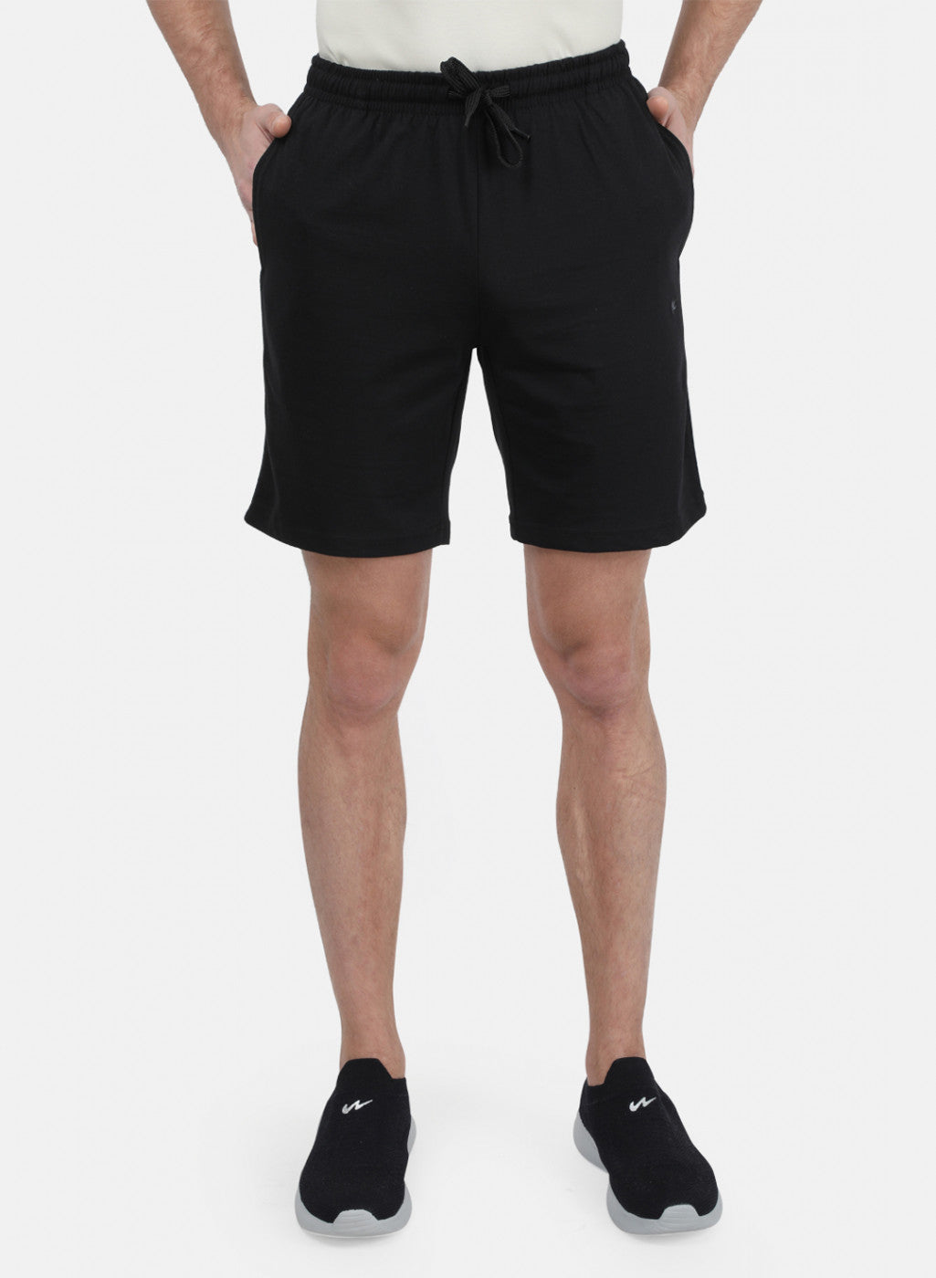 Mens Black Plain Bermuda