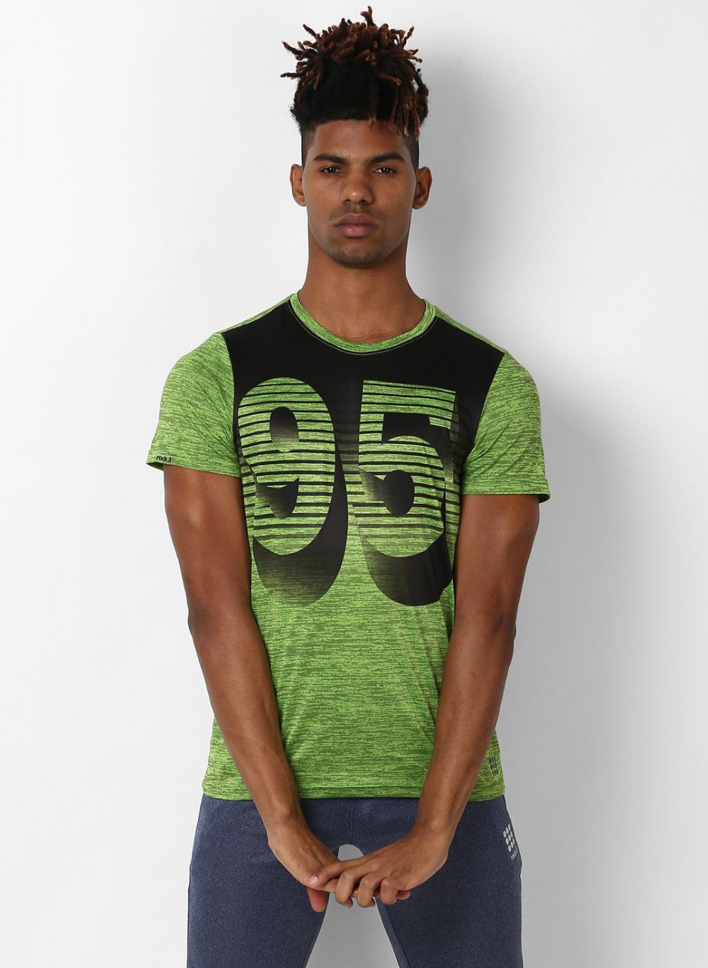 Rock.it Green Round Neck Smart Fit T-Shirt
