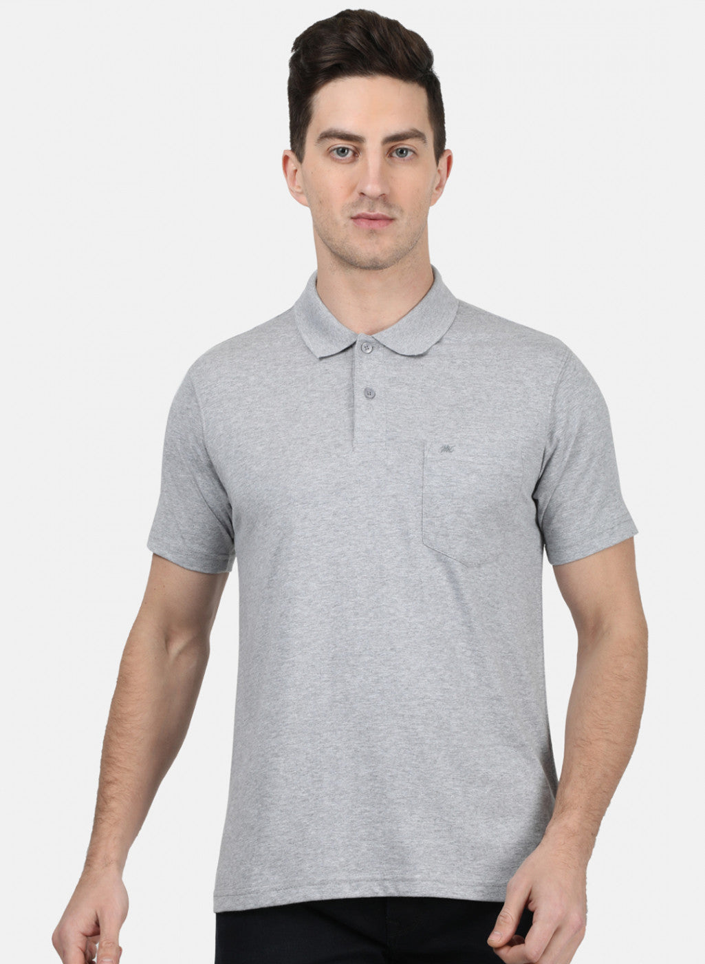 Mens Grey Plain T-Shirt
