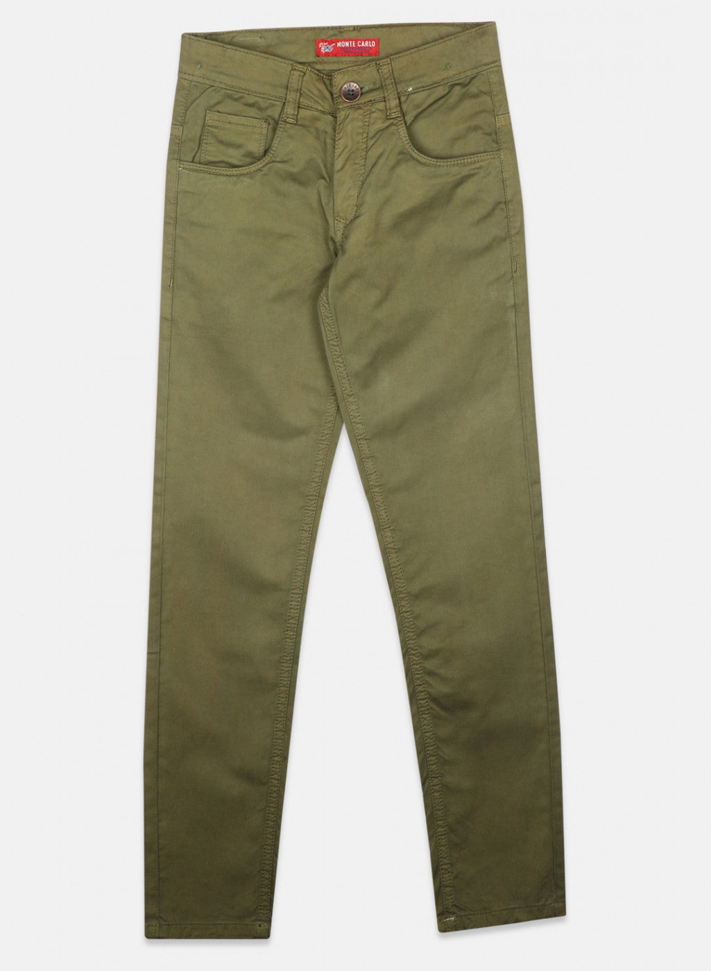 Boys Khaki Plain Trouser