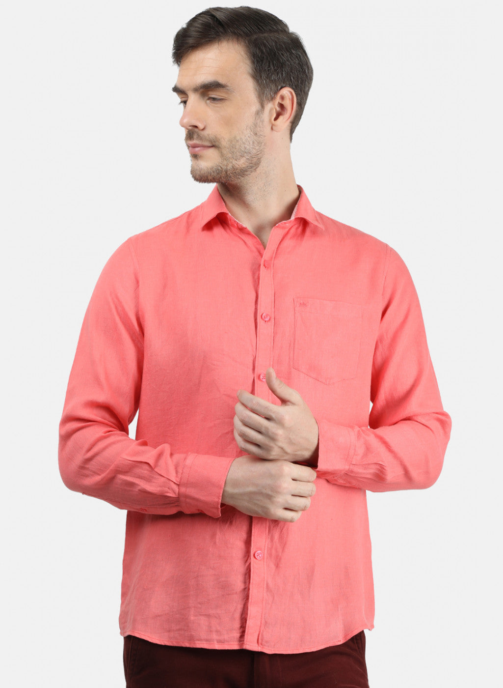 Men Pink Solid Shirt
