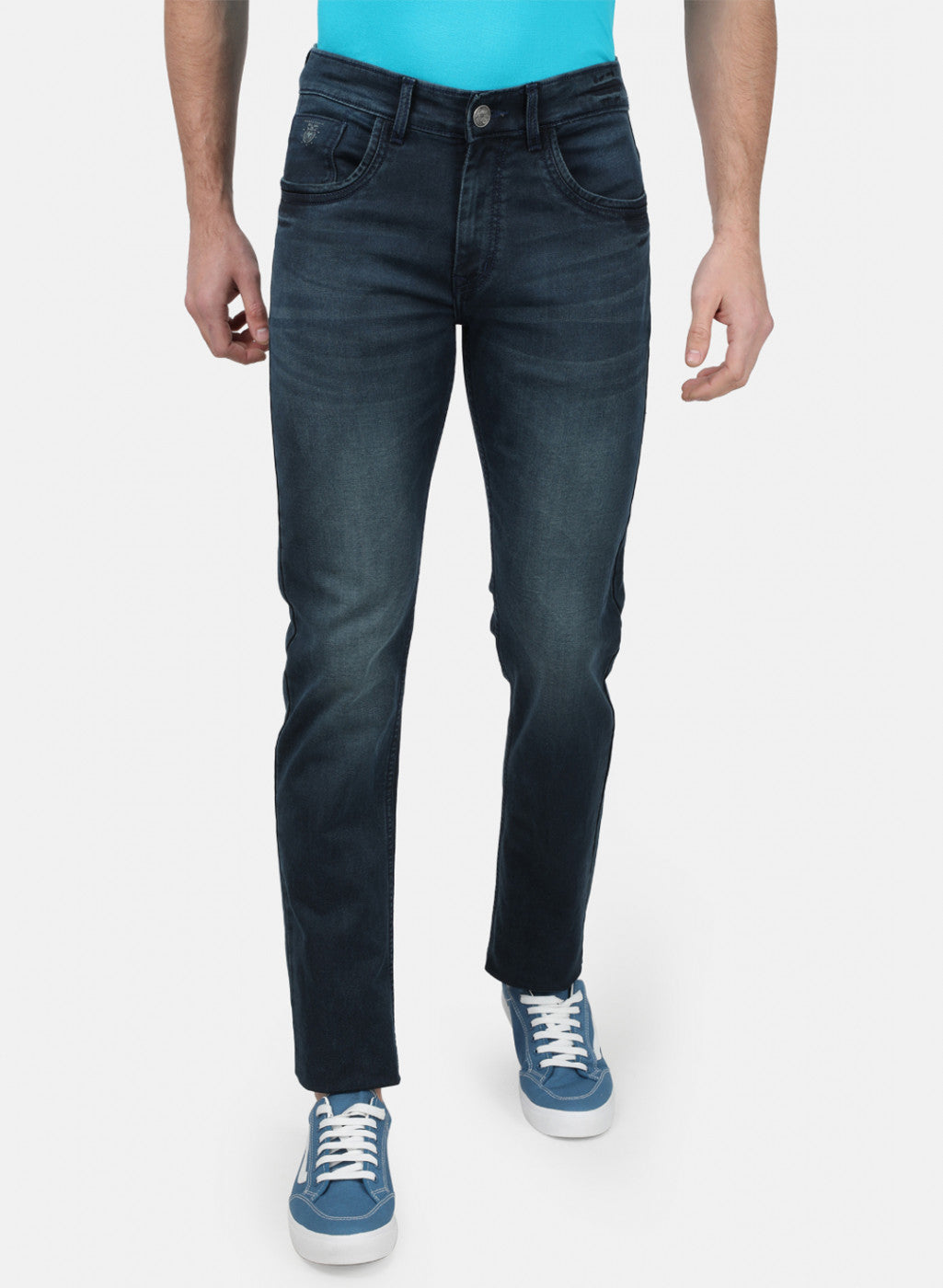 Mens NAvy Blue Normal Wash Denims