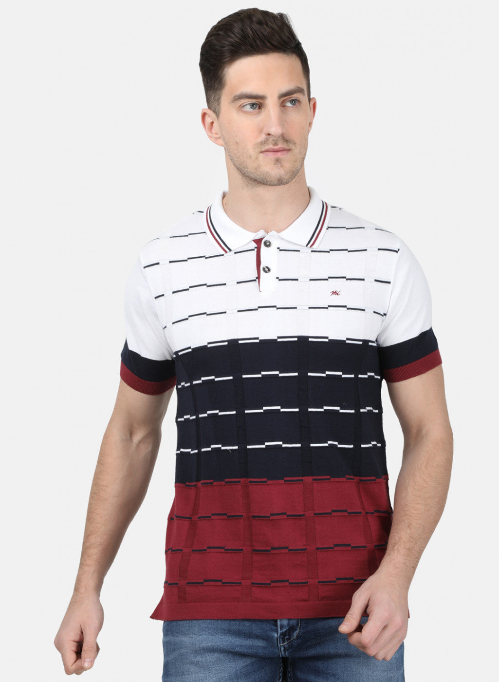 Mens Multicolor Plain T-Shirt